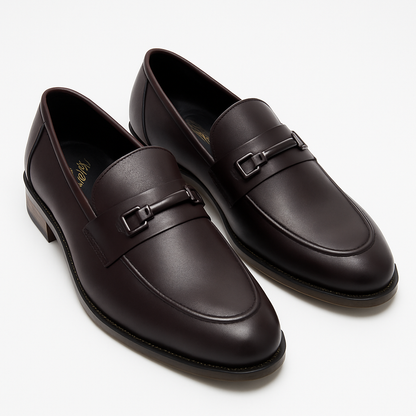 MERCY WOODEN SOLE PURE LEATHER PENNY LOAFERS