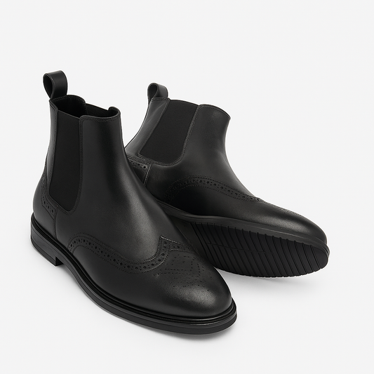 MERCY BROGUE BLACK COLOR CHELSEA BOOT
