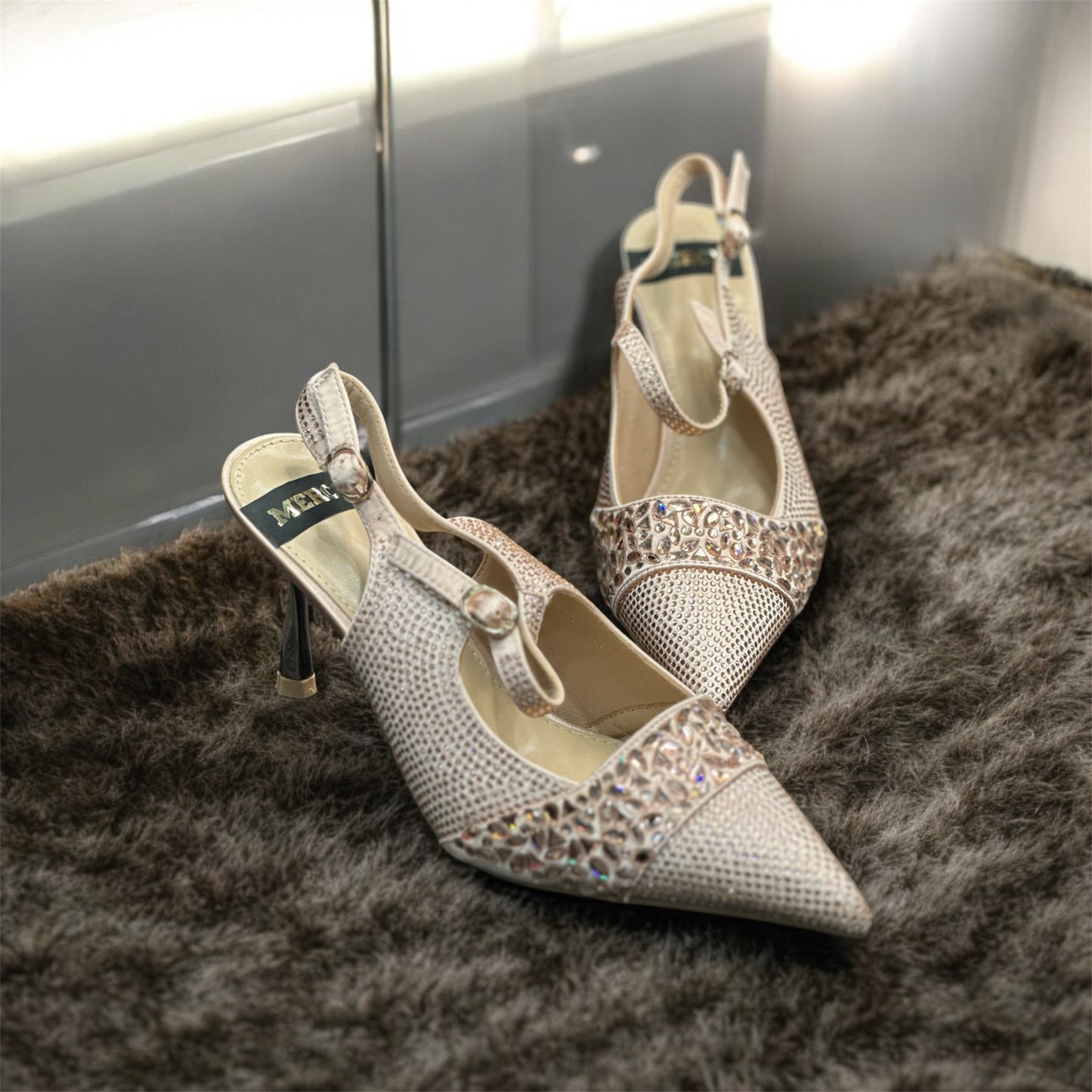 WOMEN HEELS - ROSE GOLD COLOUR