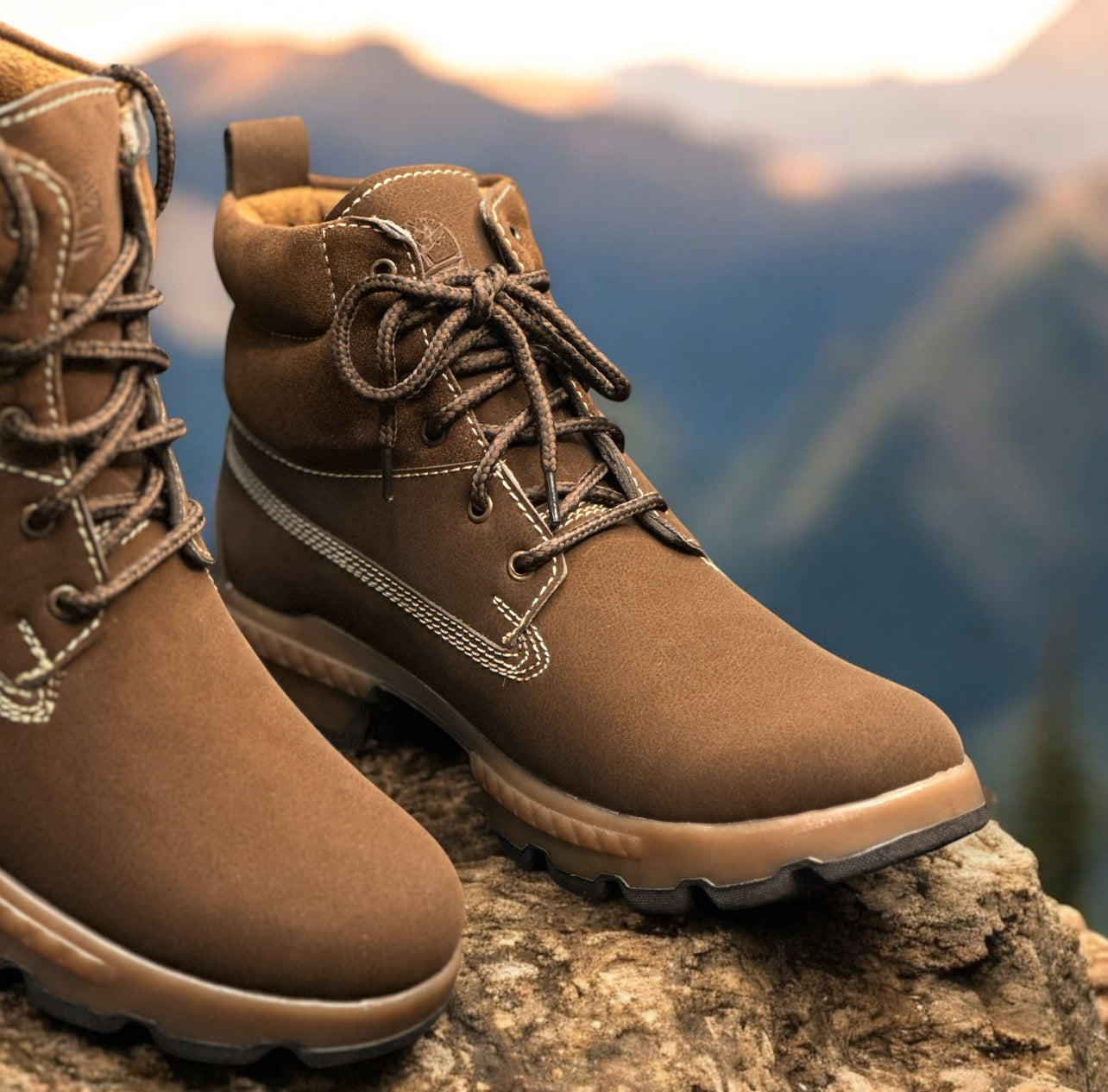 SYNTHETIC LEATHER HIGH ANKLE MOUNTAIN CLIMBER BOOTS