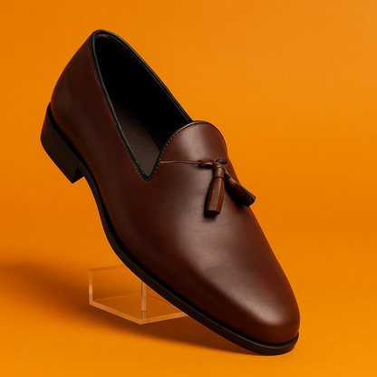 MERCY LEATHER LOAFERS WITH TESSEL