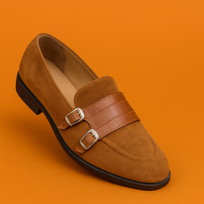 MERCY SUEDE MONKSTRAP IN BROWN COLOR