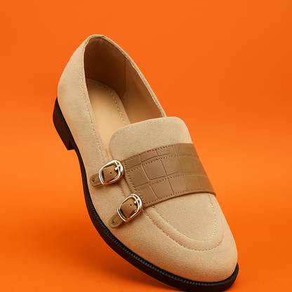 MERCY SUEDE MONKSTRAPS IN BEIGE COLOR