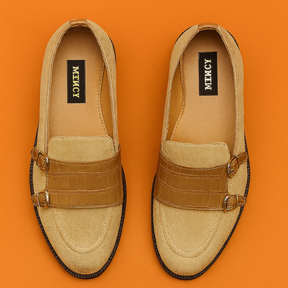 MERCY SUEDE MONKSTRAPS IN BEIGE COLOR