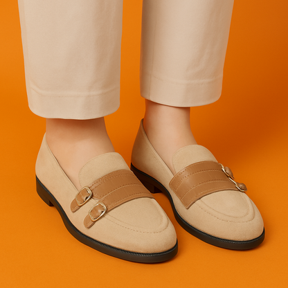 MERCY SUEDE MONKSTRAPS IN BEIGE COLOR