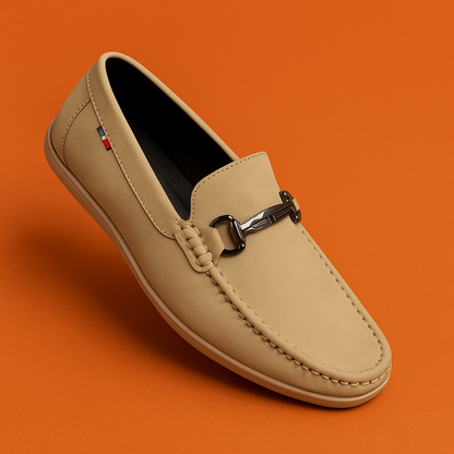 MERCY COMFORTABLE DAILY WEAR LOAFERS IN BRITISH TAN COLOR