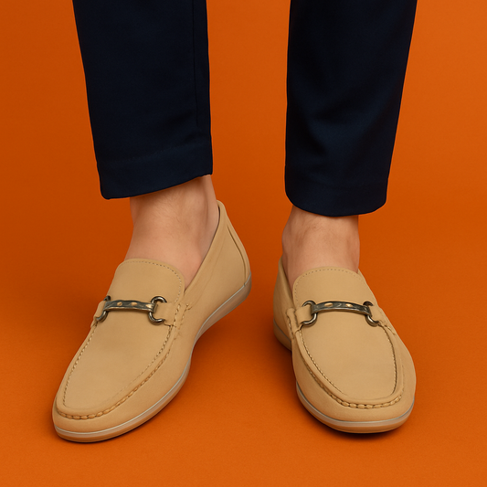MERCY COMFORTABLE DAILY WEAR LOAFERS IN BRITISH TAN COLOR