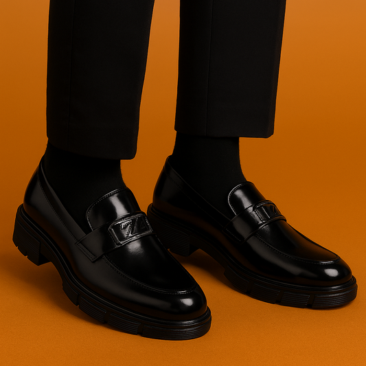 MERCY CHUNKY LOAFERS IN BLACK COLOR