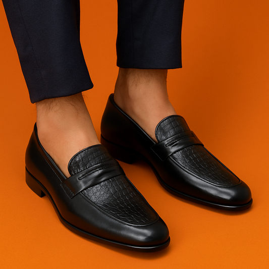 MERCY TEXTURED LEATHER LOAFERS