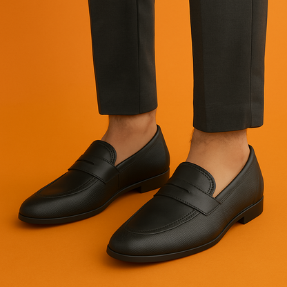 MERCY TEXTURED CLASSY LEATHER LOAFERS