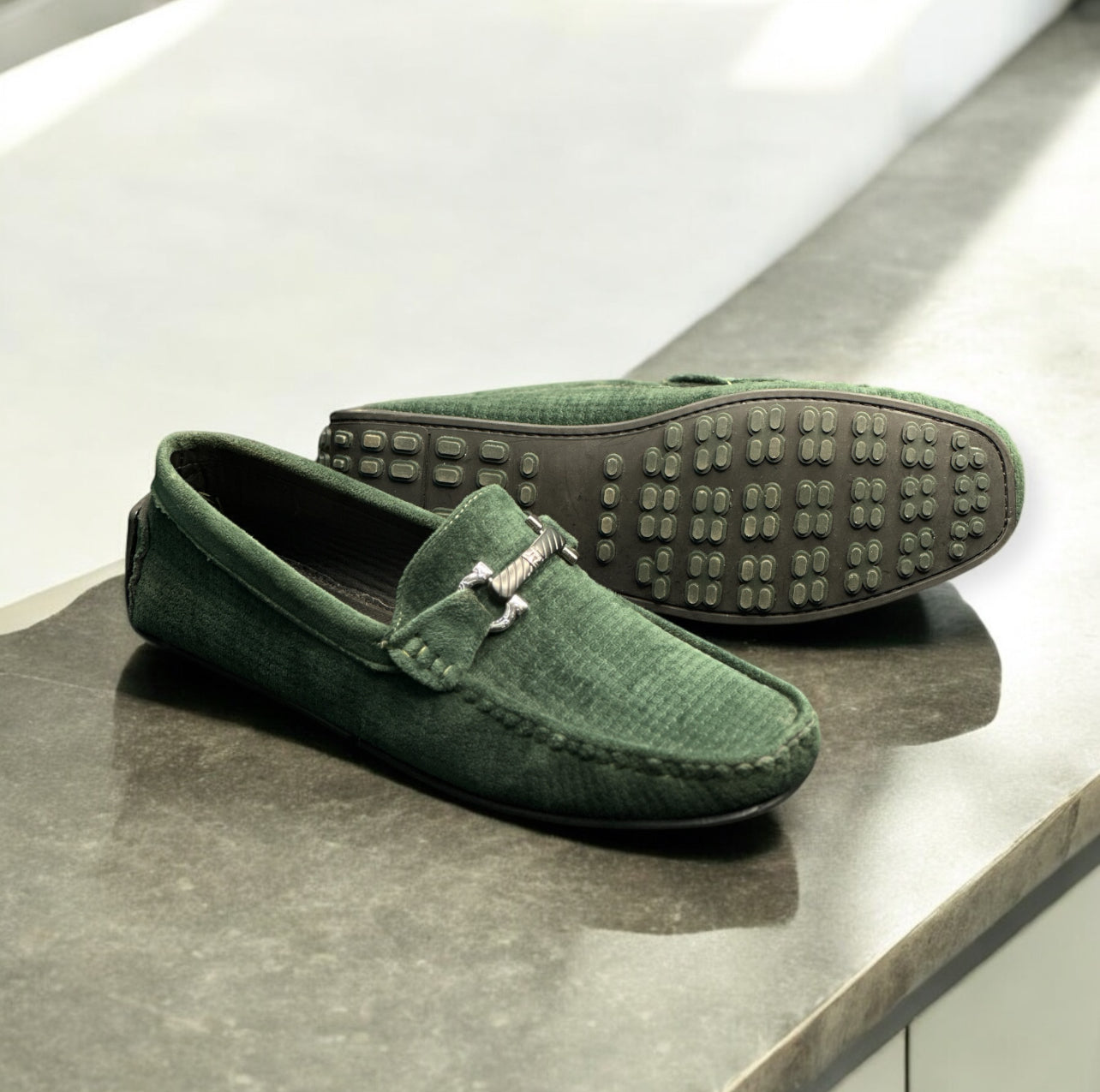 SLIP-ON LOAFERS WITH BUCKLE