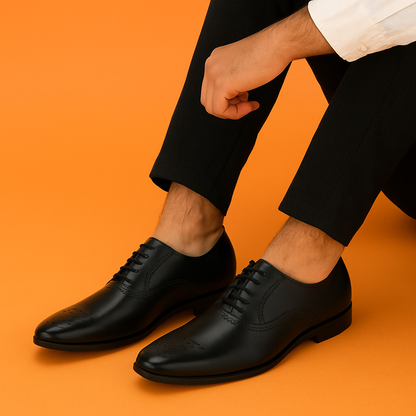 MERCY BLACK OXFORD BROGUE SHOES