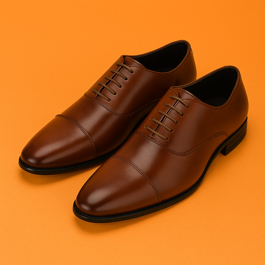 MERCY BROWN CAP-TOE OXFORD SHOES