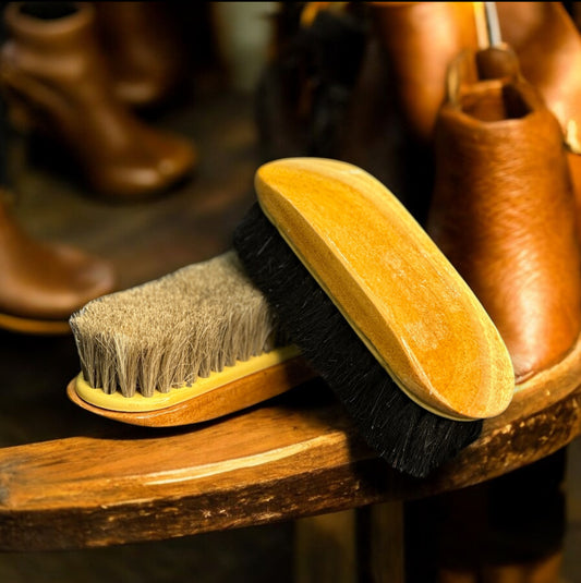 PREMIUM WOODEN SHOE POLISH BRUSH PACK OF 2