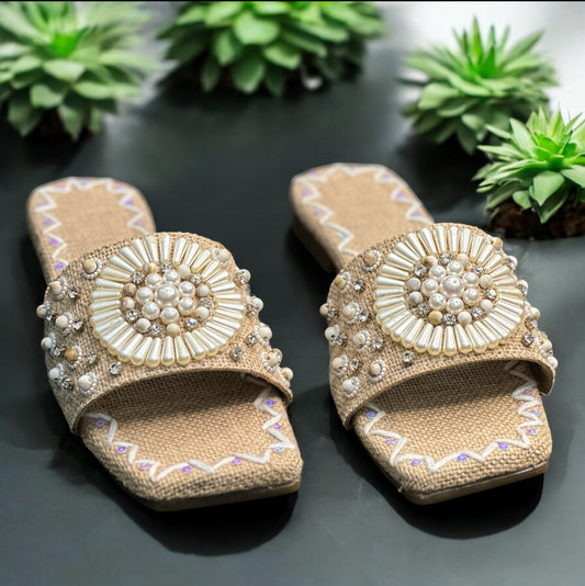 MERCY PEARL HAND WORK DESIGN FLIP FLOP