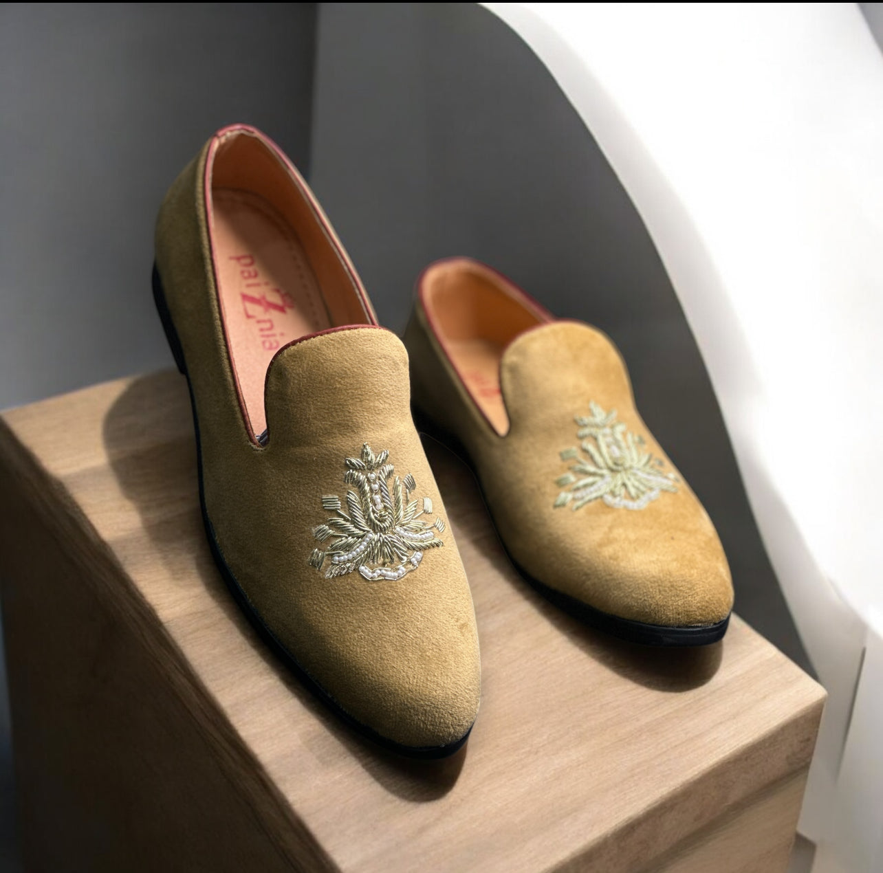 WEDDING COLLECTION EMBROIDERY SLIP ON LOAFERS