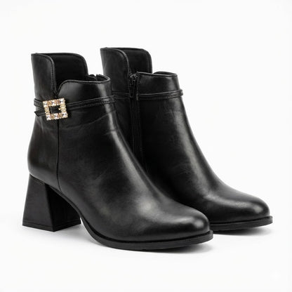 ROUND TOE BLOCK BLACK COLOR WOMEN’S CHELSEA