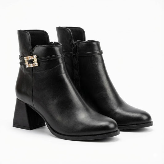 ROUND TOE BLOCK BLACK COLOR WOMEN’S CHELSEA