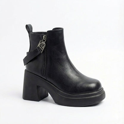 CHUNKY WOMEN’S LEATHER CHELSEA IN BLACK COLOR