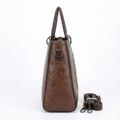 HANDCRAFTED VINTAGE ELEPHANT EMBOSSED TOTE BAG