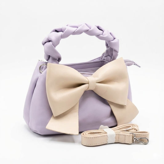 LAVENDER BOW MINI HANDBAG – ELEGANT & CUTE