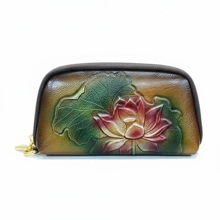 WOMEN’S MULTICOLOR FLORAL ZIPPER WALLET