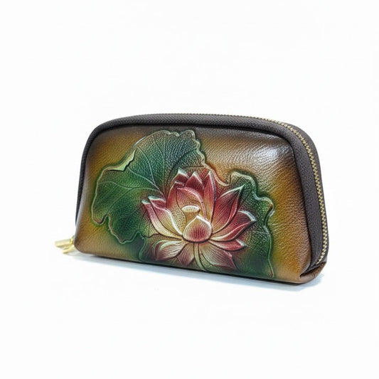WOMEN’S MULTICOLOR FLORAL ZIPPER WALLET
