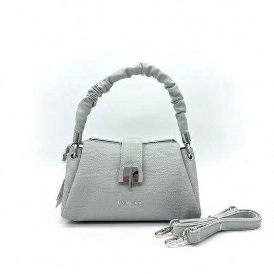 WOMEN’S LIGHT GREY HANDBAG WITH SLING STRAP