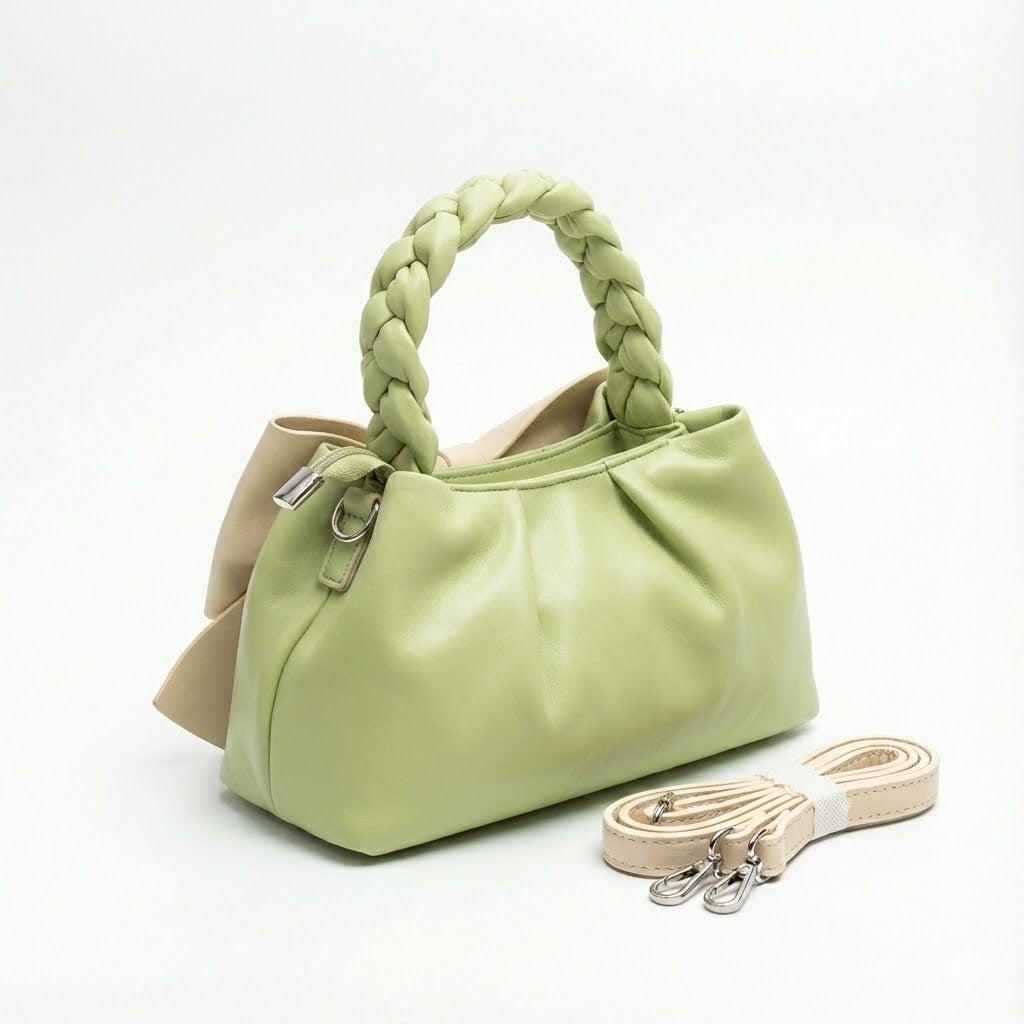 MINT GREEN & CREAM BOW MINI HANDBAG