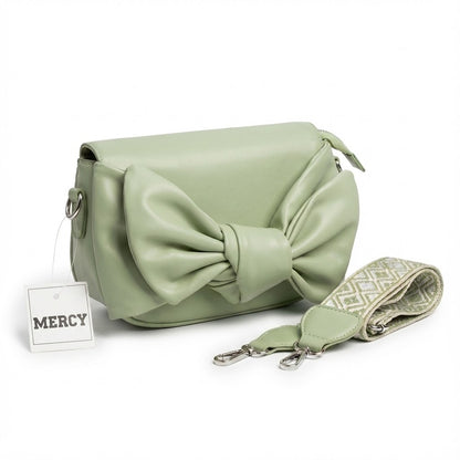 MINT GREEN SIGNATURE BOW CROSSBODY BAG