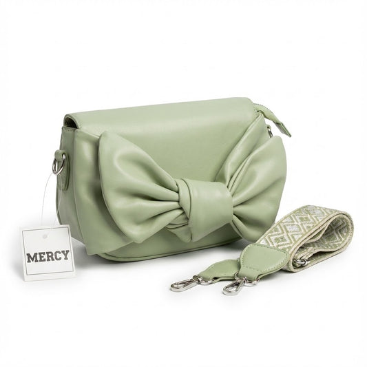 MINT GREEN SIGNATURE BOW CROSSBODY BAG