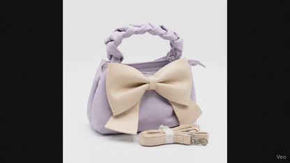 LAVENDER BOW MINI HANDBAG – ELEGANT & CUTE
