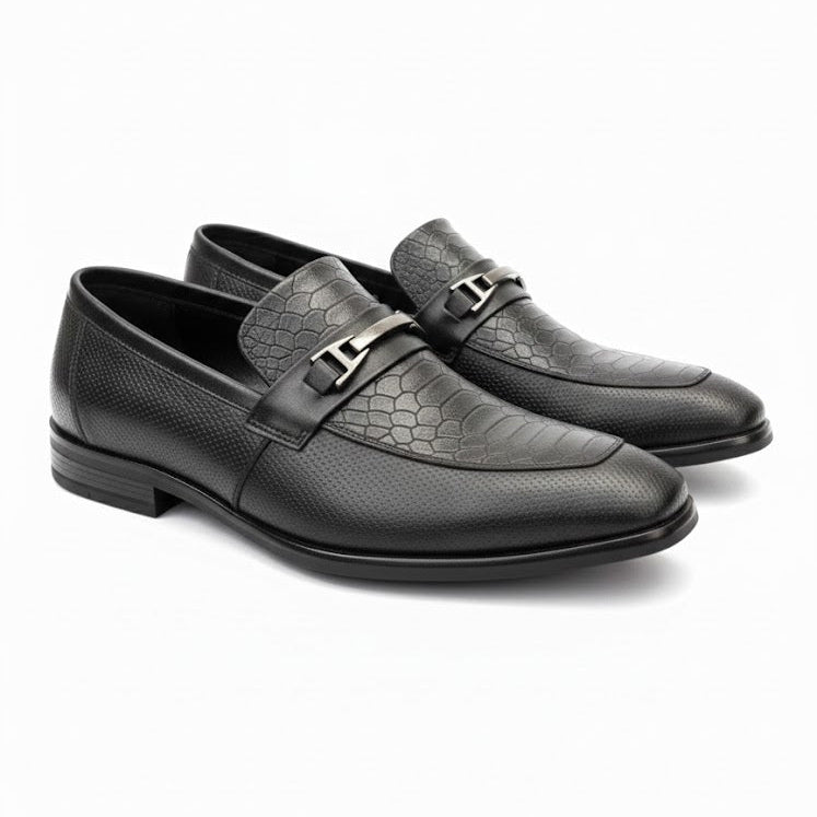 MEN’S BLACK FORMAL SLIP-ON SHOES