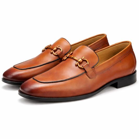 GOODYEAR WELTED FORMAL WOODEN SOLE LOAFER SHOES