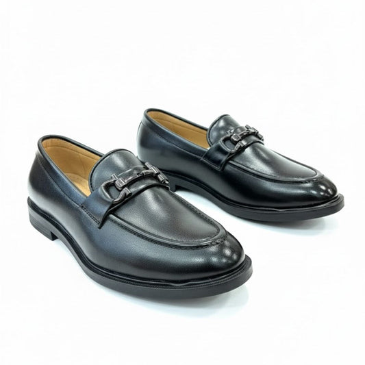MEN’S BLACK FORMAL BUCKLE LOAFER SHOES
