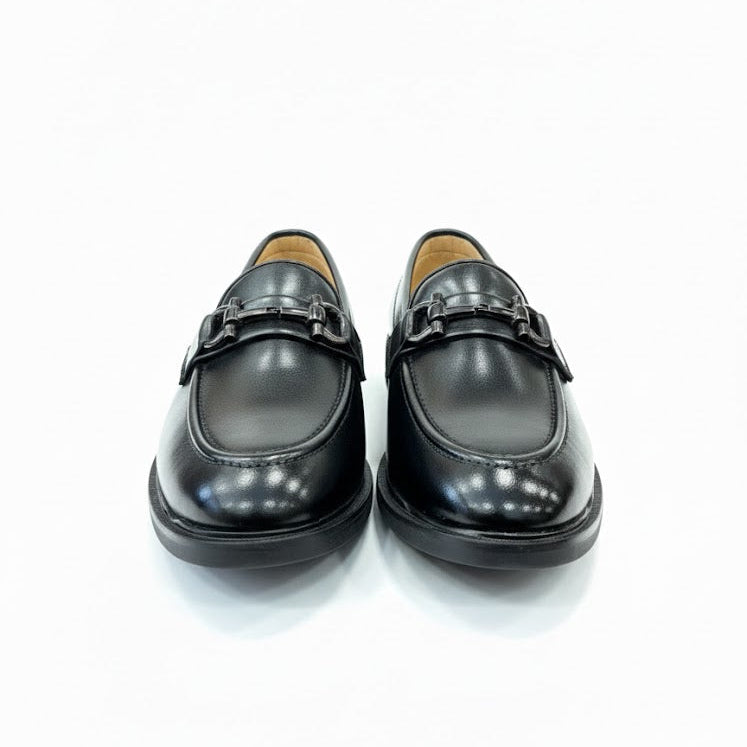 MEN’S BLACK FORMAL BUCKLE LOAFER SHOES