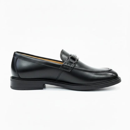 MEN’S BLACK FORMAL BUCKLE LOAFER SHOES